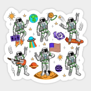 Space Set Bundle Astronaut Collection Sticker